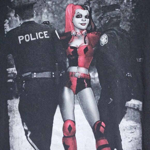 DC Comics Batman Harley Quinn Graphic T-Shirt Mens Size XL Black Short-Sleeve - Picture 3 of 4